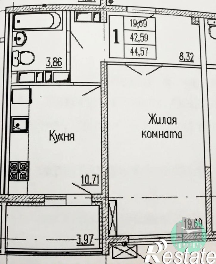 1-комн квартира муниципальное образование Новороссийск,Южная улица,27